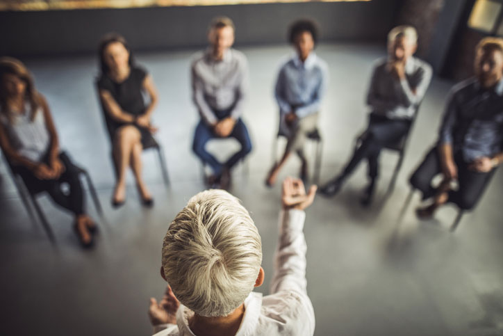 group of students becoming social workers