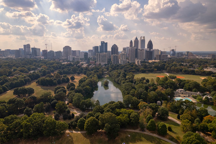 piedmont park in atlanta, ga